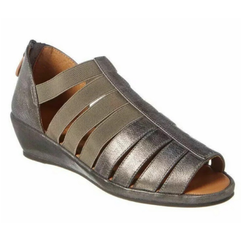 Gentle Souls - Lana - Low Peep Toe Wedge Sandal